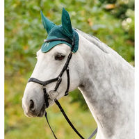 Produktbild von Horseware Fliegenhaube aus Baumwolle Grün für Warmblut