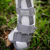 Produktbild von Horseware Fliegenstiefel für Ponys mit Fleece-Futter Silber Grau 2er-Set