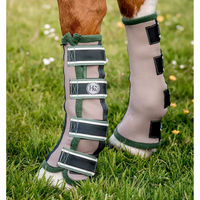 Produktbild von Horseware Flyboots Fliegengamaschen für Ponys aus Fleece in Grün und Beige
