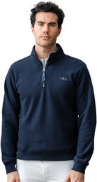 Horseware Gabriel Alessandro Albanese Sweatshirt für Herren mit 1/4 Reißverschluss in Blau – Bild 1 von 1