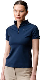 Horseware Gia Tech Damen T-Shirt mit 1/4 Reißverschluss aus Nylon in Blau Marine Größe XL – Bild 1 von 1