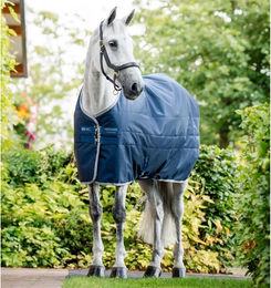 Horseware Ionic Therapy Stalldecke für Pferde in Blau und Silber - 50 g – Bild 1 von 2