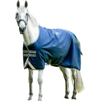 Produktbild von Horseware Ireland Amigo Bravo 12 Original Regendecke für Pferde 130 Navy Titanium Grey Silver