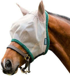 Horseware Ireland Amigo Fliegenmaske für Pferde Green/Oatmeal Full aus Fleece – Bild 1 von 1