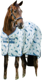 Horseware Ireland Bug Rug Fliegendecke Dragonfly Print 165 cm Blau Silber und Salbei – Bild 1 von 1