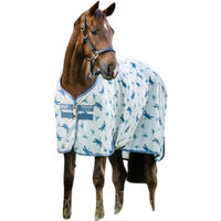 Produktbild von Horseware Ireland Bug Rug Fliegendecke Dragonfly Print 165 cm Blau Silber und Salbei
