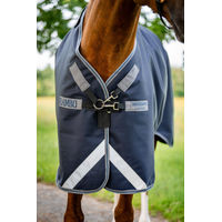 Produktbild von Horseware Ireland Rambo 1680D Turnout Pferdedecke Navy/Thunderstorm Grey & Silver 155 cm