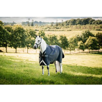 Produktbild von Horseware Ireland Rambo 1680D Turnout Pferdedecke Navy/Thunderstorm Grey & Silver 155 cm