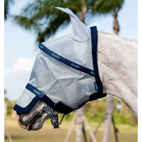 Produktbild von Horseware Ireland Rambo Fliegenmaske für Pferde in Azurblau und Marineblau