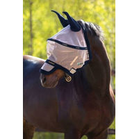 Produktbild von Horseware Ireland Rambo Flymask Plus Fliegenmaske für Pferde Navy/Oatmeal Full