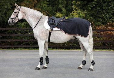 Horseware Ireland Rambo Waterproof Fleece Competition Ausreitdecke für Pferde Schwarz/Orange Größe L – Bild 1 von 1