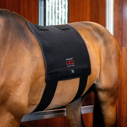 Horseware LED Red Light Therapy Pad Therapeutische Satteldecke aus Neopren in Schwarz für Warmblut Pferde – Bild 1 von 10
