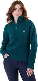 Horseware Liberty Sweatshirt Damen mit 1/4 Reißverschluss Grün Größe M – Bild 1 von 1