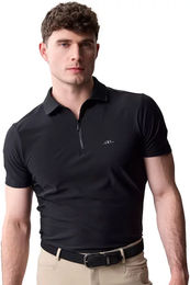 Horseware Mattia Alessandro Albanese Reit-Poloshirt für Herren in Schwarz aus Mesh-Material – Bild 1 von 1