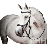 Produktbild von Horseware Micklem 2 Zügeloses Reitgebiss für Pferde aus Leder in Schwarz Größe M