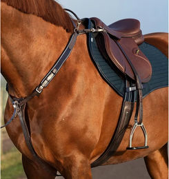 Horseware Micklem Brustblatt mit Martingale aus Leder in Braun Full – Bild 1 von 7