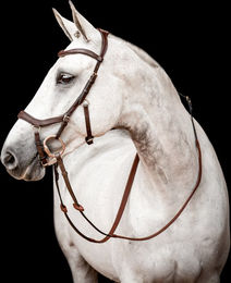 Produktbild von Horseware Micklem II Competition Trense mit Zügel aus Leder für Ponys in Braun