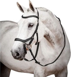 Horseware Micklem II Competition Zaumzeug mit Gummizügeln für Ponys in Schwarz – Bild 1 von 4