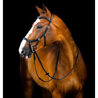 Produktbild von Horseware Micklem II Deluxe Competition Trense mit Gummizügeln für Ponys in Schwarz