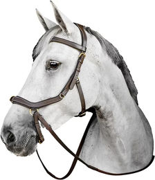 Produktbild von Horseware Micklem Zaumzeug für Vollblut in Braun aus Leder