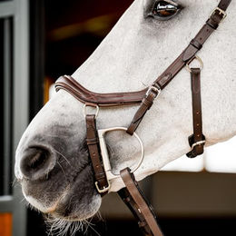 Horseware Micklem2 Deluxe Competition Trense aus Leder für Warmblut in Braun – Bild 1 von 4