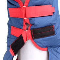 Produktbild von Horseware Mio All-In-One Turnout Pferdedecke aus Polyester Blau Rot 350g - 350 g