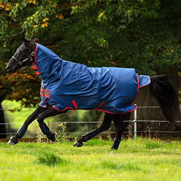 Produktbild von Horseware Mio Alle In Einem Weicher Teppich 115cm Blau/Rot - 350 g