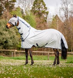Horseware Mio Fly Fliegendecke für Ponys in Lunar Rock/Navy 85 cm - 1 Stk. – Bild 1 von 2