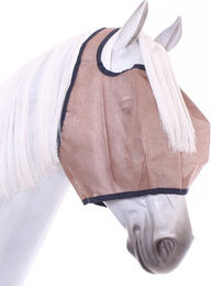 Produktbild von Horseware Mio Fly Mask Fliegenmaske für Ponys in Braun und Blau aus Polyester - 1 Stk.