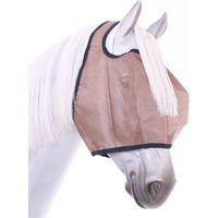 Produktbild von Horseware Mio Fly Mask Fliegenmaske für Ponys in Braun und Blau aus Polyester - 1 Stk.