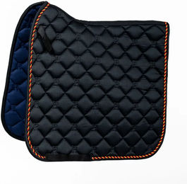 Horseware Newmarket Dressur Schabracke aus Polycotton für Warmblut in Schwarz/Gold – Bild 1 von 10
