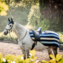 Horseware Newmarket Fleece-Trainierdecke für Pferde Blau Grösse M - 1 Stk. – Bild 1 von 7