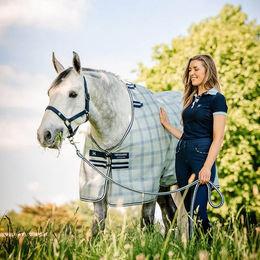 Produktbild von Horseware Newmarket Fliegendecke für Pferde aus Polyester in Grau und Silber