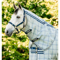 Produktbild von Horseware Newmarket Fliegenhaube für Pferde Blau Größe S