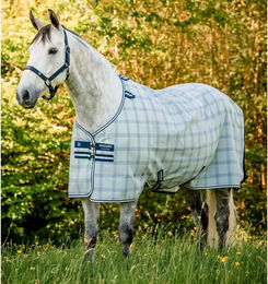 Horseware Newmarket Fliegenjacke für Ponys aus Polyester in Blau und Silber – Bild 1 von 5
