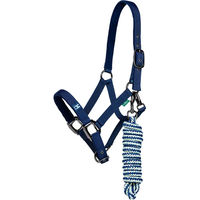 Produktbild von Horseware Newmarket Halfter und Führstrick Set aus Polyester in Blau für Pferde