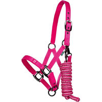 Produktbild von Horseware Newmarket Halfter und Führstrick Set aus Polyester in Rosa