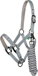 Horseware Newmarket Halfter und Strick Set aus Polyester für Pferde in Grau oder Schwarz – Bild 1 von 13