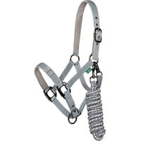 Produktbild von Horseware Newmarket Halfter und Strick Set aus Polyester für Pferde in Grau oder Schwarz