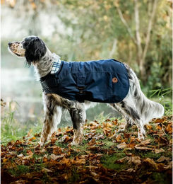 Horseware Newmarket Heritage Hundemantel aus Baumwolle wasserabweisend Blau XXL – Bild 1 von 2