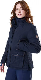 Horseware Newmarket Reitjacke Damen Blau Waterproof mit Kunstleder – Bild 1 von 1