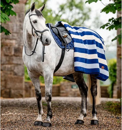 Horseware Newmarket Trocknende Fleecedecke für Pferde Blau – Bild 1 von 10