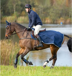 Produktbild von Horseware Pferdeblanket Fleece und wasserdicht Blau Größe L
