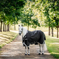Produktbild von Horseware Rambo 1680D Turnout Pferdedecke aus Nylon in Schwarz Grau Silber