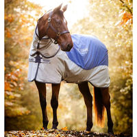 Produktbild von Horseware Rambo Autumn Series V3 Outdoor-Pferdedecke mit 100g Liner Blau 130 cm