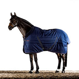 Produktbild von Horseware Rambo Cosy Stable Pferdedecke Navy/Burgundy Größe 110 - 100 g