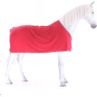 Produktbild von Horseware Rambo Cotton Cooler Pferdedecke aus Baumwolle Rot/Grau