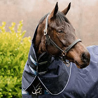 Produktbild von Horseware Rambo Duo Ripstop Hood Pferdedecke in Navy Blau Größe L