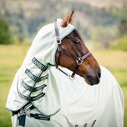 Horseware Rambo Hoody Ekzemerdecke Fliegendecke für Pferde Grün/Beige Größe 145 – Bild 1 von 2