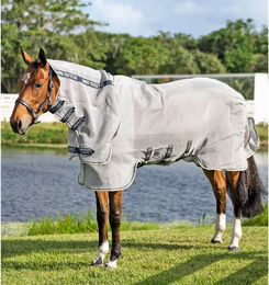 Horseware Rambo Integrated Fliegendecke für Pferde in Grau - 1 Stk. – Bild 1 von 5